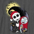 thumbnail image 2 of Boy's The Nightmare Before Christmas Jack and Sally Christmas Portrait  Graphic Tee Charcoal Heather Medium, 2 of 5