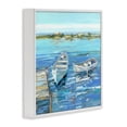 thumbnail image 2 of Stupell Industries Rustic Lodge Serene Rowboats at Dock White Framed Giclee Art, 12 x 12, by Sally Swatland, 2 of 7