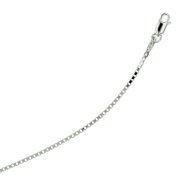 I925 JEWELRY Sterling Silver .925 Box Necklace Chain 1.6mm 20" inches. Made in Italy