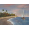 thumbnail image 2 of Rhyan, Vivien 24x19 Gold Ornate Wood Framed with Double Matting Museum Art Print Titled - Tropical Beach I, 2 of 4