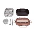 thumbnail image 1 of BuyWeek Boîte à Bento, Boîte à Lunch Isotherme en Acier Inoxydable Boîtes à Bento à 4 Compartiments pour Enfants Étudiants(Le noir), 1 of 8