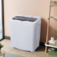 thumbnail image 4 of Clearance! Compact Twin Tub with Built-in Drain Pump XPB35-ZK35 14.3(7.7 6.6)lbs Semi-automatic Gray Cover Washing Machine, 4 of 10
