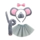 thumbnail image 1 of Diadema Con Orejas de Ratón Yuyangstore Tocado Fiesta de Halloween Conjunto de Pajarita y Cola, 1 of 8