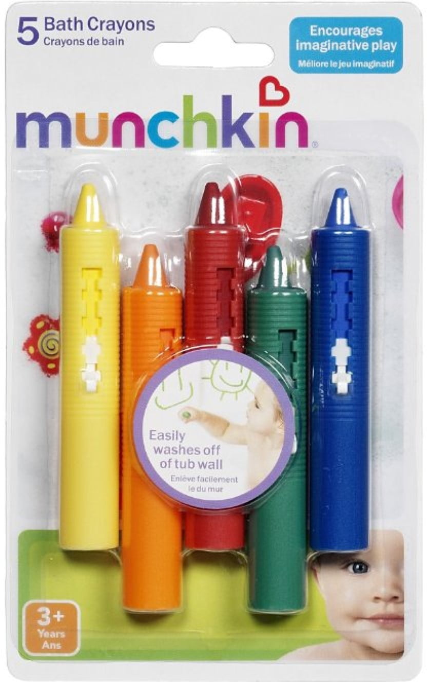 Munchkin® Draw™ Bath Crayons Toddler Bath Toy, 5 Pack