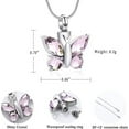 thumbnail image 4 of Cremation Jewelry Butterfly Urn Necklace for Ashes for Women Men Keepsake Memorial Human Pet Ashes Locket Pendant, 4 of 5