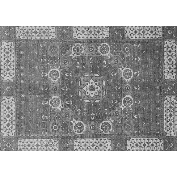 Ahgly Company Indoor Rectangle Abstract Gray Modern Area Rugs, 8' x 10'