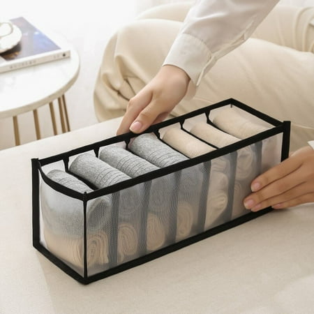 

Jeans Compartment Storage Box Underwear Bra Organizer Wardrobe Container Clothing Separation Box Pants Drawer Divider Storage