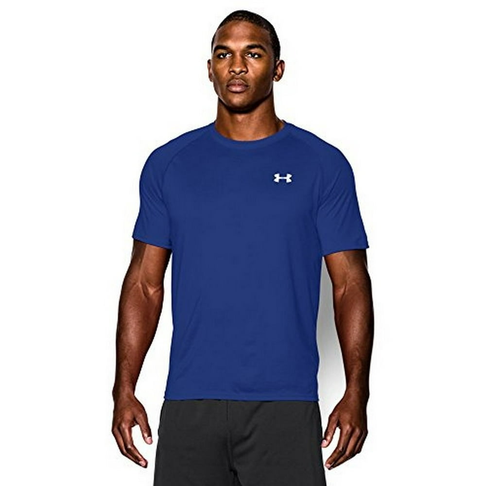 Under Armour - Mens UA Tech SS Tee, Royal-White, SM - Walmart.com ...