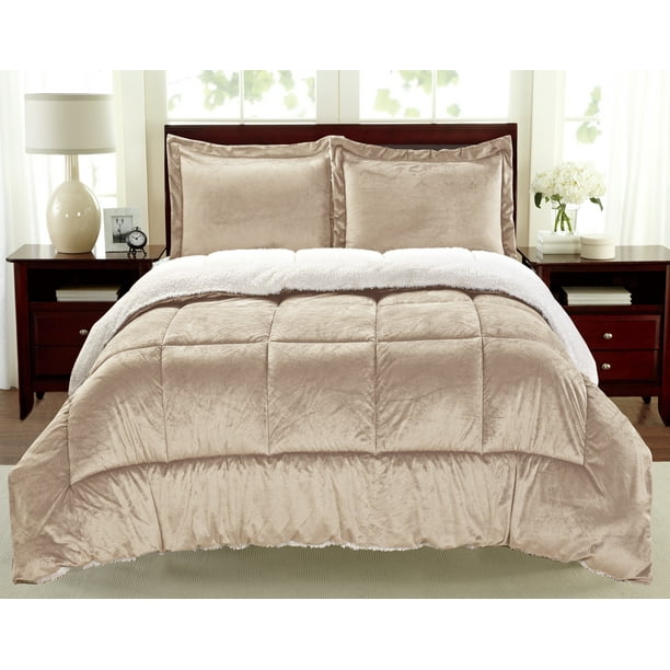 Unique Home Mint Sherpa Reversible Clearance Comforter 2pc Set Fade