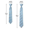 thumbnail image 3 of 3pcs Boys Pre-Tied Neckties & Pocket Square Set Adjustable Neck Strap Tie for Kids School, 3 of 7