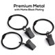 thumbnail image 3 of Anillos de cortina de metal que se pueden abrir con clips, diámetro interior de 1,22 pulgadas, se adapta a varillas de hasta 1 pulgada, anillos para colgar barras de cortina con ojales decorativos, 3 of 6