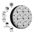 thumbnail image 4 of Naloa black and white dogs Tire Cover Wheel Protectors Tyre Covers Weatherproof Wheel Covers Universal Fit for Trailer Rv SUV Truck Camper Travel Trailers-14 inch, 4 of 6