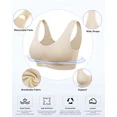 thumbnail image 2 of A AGROSTE 3 Pack Sports Bra for Women Seamless Wireless Low Support Workout Bra Comfy Sleep Bra with Removable Padded, 2 of 4