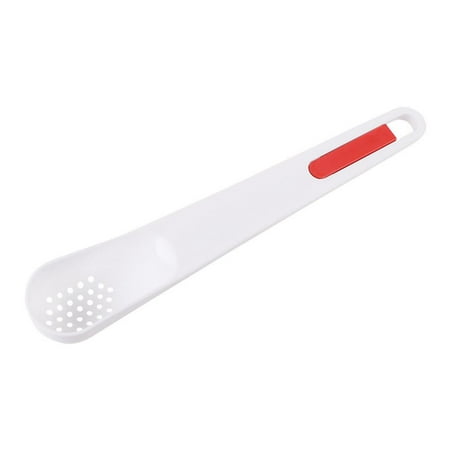 

2 in 1 Slotted Spoon|Kitchen Skimmer Serving Scoop for Straining Oil&Juice|Compact Size for Getting into Small Jars Buffet Catering Party Supplies