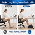 thumbnail image 5 of Qutool Memory Foam Foot Rest Under Desk, Adjustable Height Office Footrest with Washable Cover & Non-Slip Bottom, Black, 5 of 8