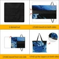thumbnail image 3 of Marble Texture Waterproof Picnic Blanket with Foldable Zipper, Suitable for Outdoor Use, Suitable for Travel, Camping, Beaches, Parks, Grasslands, Picnic Blanket Accessories, 3 of 7