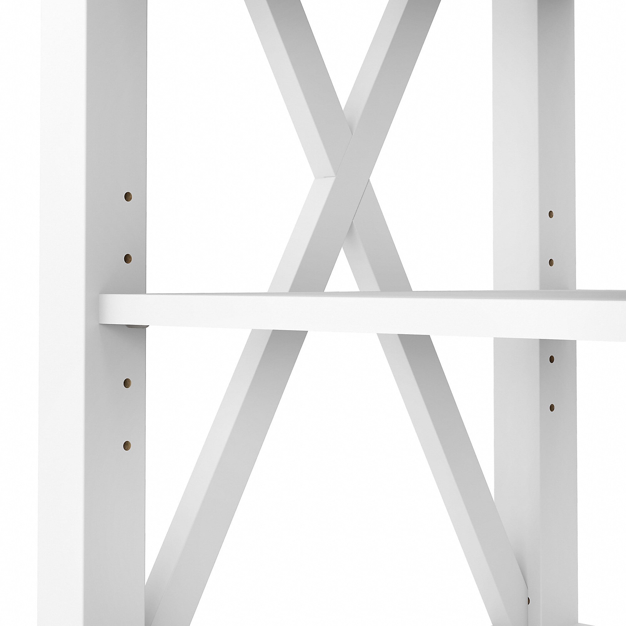 Bush Furniture Key West Tall TV Stand for 65 Inch TV in Pure White