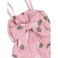 thumbnail image 3 of Gupgi 2Pcs Baby Summer Wear, Pineapple/Polka Dot Printed Spaghetti Straps Romper + Bowknot Headband for Toddlers, Girls, 3 of 9