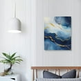 thumbnail image 3 of Nawypu LyeArtork Navy Blue and Gold Abstract Marble Canvas Wall Art Decoration Canvas Modern Watercolor Painting Fluid Ink Panitroom Decor for Bedroom Living Room Office Dining Room Home, 3 of 4