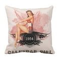 thumbnail image 1 of RYLABLUE Housse de Coussin Vintage Chic Rétro Rose Aquarelle Pin-Up Calendrier 16x16 Pouces, 1 of 1