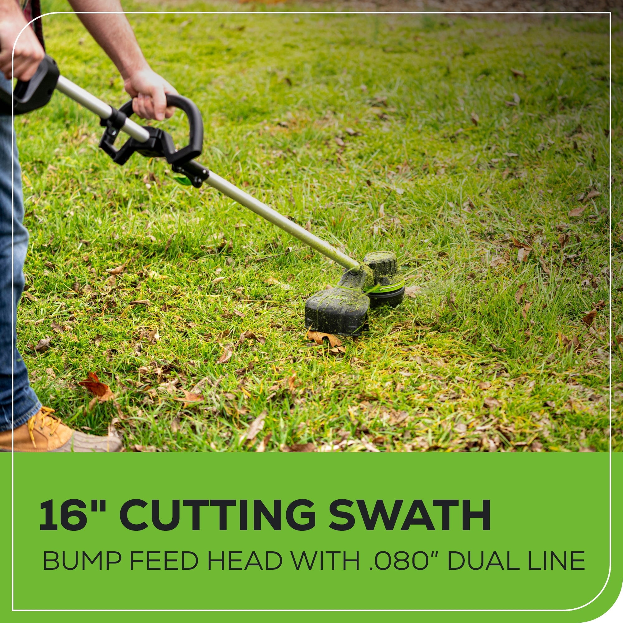 Greenworks 80V 16" Cordless String Trimmer and Blower Combo Kit, 2Ah Battery and Charger Included
