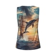 thumbnail image 5 of Lsque Sailing Dancing Dolphin Printed Workout Tank Tops for Women, Athletic Sports Tank Tops, Compression Sleeveless Dry Fit Shirts,Sleeveless Yoga Shirt-Small, 5 of 9