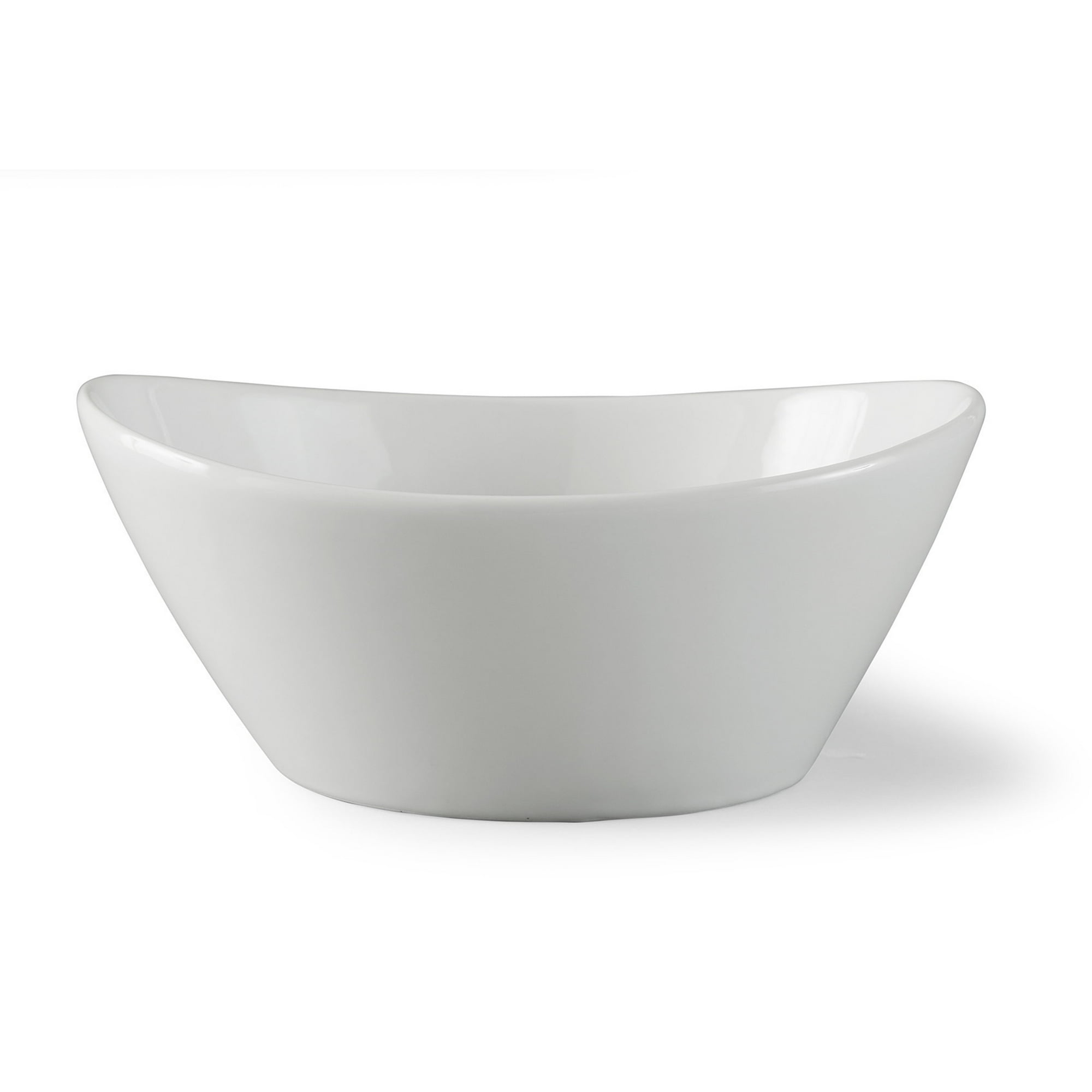 (2 pack) Better Homes & Gardens White Porcelain Wavy Serve Bowl