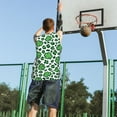 thumbnail image 5 of Sikiie Leopard print St. Patrick's Day Basketball Jersey Reversible Men's Mesh Athletic Sports Shirts Training Practice S-4XLX-Large, 5 of 6