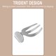 thumbnail image 4 of Herramienta de cocina de acero inoxidable con garra de tenedor de fruta de 3 dedos - 16,5x9,9cm Utensilio para mezclar con mango ancho y cómodo - Acabado de espejo, resistente a la oxidación, fácil, 4 of 8