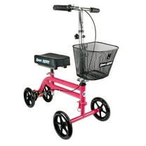 KneeRover Steerable Knee Scooter Knee Walker Crutch Alternative in Hot Pink