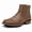 Brown, variant on Men's Western Cowboy Ankle Boots - Vintage Embroidered Slip-On Chelsea Style with Casual Elastic Sides & Low Block Heel Booties
