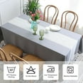 thumbnail image 5 of Tablecloths for Rectangle Tables, Cotton Linen Table Cloth, Waterproof Wrinkle Free Farmhouse Table Cloth with Tassels for Kitchen Dining Party for Rectangle Tables, 55''x140'',12-14 Seats, 5 of 12