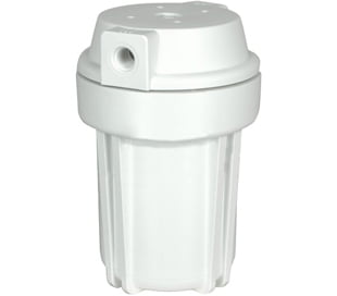 10 White Housing with White Flat Cap For RO & Filtration Systems 1/2 Ports Hydronix HF2-10WHWH12 