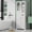 White, variant on Cabinet with Glass Doors and Adjustable Shelves, with 2 Drawers
