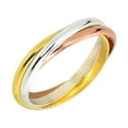 thumbnail image 1 of Tricolor Triple Tangle Puzzle Hoop .925 Silver Ring-10, 1 of 4