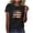 3-Black, variant on Womens Tops Independence Day Printed Short Sleeved Round Neck Casual T-shirt Black S
