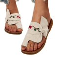 thumbnail image 4 of NOKIO Clearence Women’s Oversized European-Style Bow Sandals Beach Slides Non-Slip Thick Sole Vacation-Ready Casual Outdoor Slippers, 4 of 6