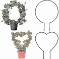 thumbnail image 1 of Metal Garden Trellis for Climbing Plants Mini Trellis Metal Plant Supports, Round and Heart Shaped, for Potted Plants 2 PCS, 1 of 5