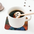 thumbnail image 5 of Lsque Abstract Funny Duck Pattern 4" Drink Coasters Set of 4, PVC Leather Absorbent Coasters, Table Coaster Set Decorative Coffee Cup Coasters Housewarming Gift -Square, 5 of 6