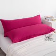 thumbnail image 3 of 2 Pack Microfiber Body Pillowcases Set, Soft and Cozy Long Pillows Covers, (Body pillow not included), 20" x 54", Magenta, 3 of 5