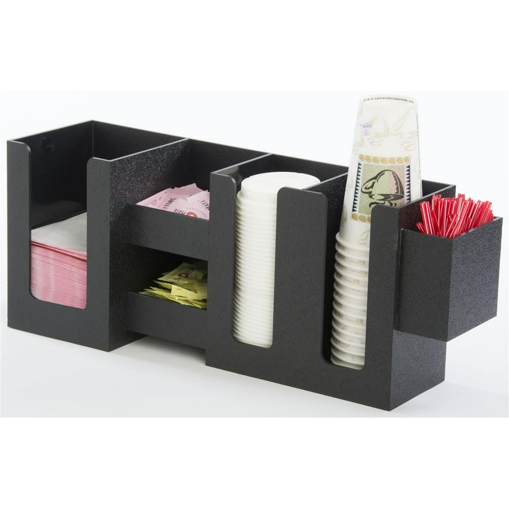 Coffee Station Cup and Lid Organizer, 6 Compartments for Napkins