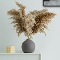 Ceramic Frosted Vase Set, 6pcs Matte Gray Vases, Wedding Home Office Decor, Minimalist Flower Arrangement, Gift for Housewarming Anniversary