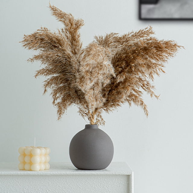 COM1950s Ceramic Frosted Vase, Morandi Style Home Decor, Elegant Flower Display for Tabletop Accent
