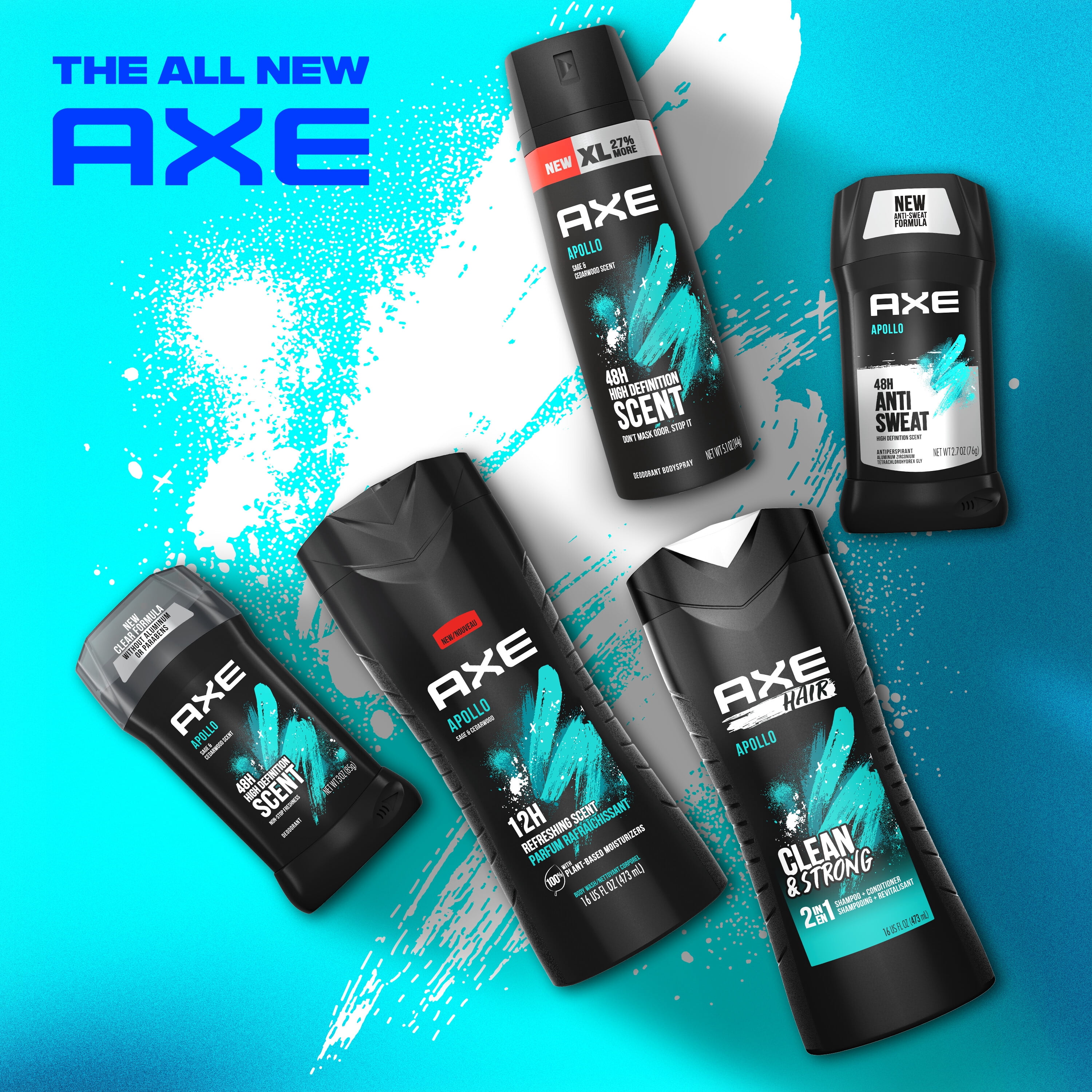 AXE Apollo Deodorant Spray for Men Sage & Cedarwood, 5.1 oz