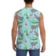 thumbnail image 4 of Balery Hippo With Flamingos And Crocodiles Camisetas sin mangas para hombre, absorbe la humedad y protege contra el mal olor.-Small, 4 of 7