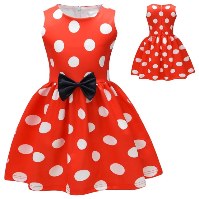 LOVZFMLL Robe Sans Manches à la Mode pour Enfants Robe d'Été Décontractée à Col Rond pour Filles