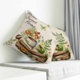 thumbnail image 4 of Throw Pillow Covers 26x26 Inch, Frog Botanical Decorative Pillow Cases for Couch Sofa Bed, Butterfly Coffee Mushroom Watercolor Cotton Linen Square Home Decor Pillowcases with Hidden Zipper, 4 of 7
