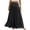 Black, variant on Bxsruta Womens Long Skirt Bohemian Maxi Skirt Casual Flowy Pleated Skirts for Women Summer Beach Vacation