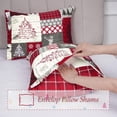 thumbnail image 3 of BLEUM CADE 3 Piece Christmas Duvet Cover Queen Set - Soft Double Brushed Retro Queen Duvet Cover with Zipper Closure, Red Buffalo Plaid Comforter Cover Set, 3 of 8