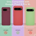 thumbnail image 4 of KOMI for Google Pixel 9 Pro XL Case, Silicone Phone Case with 1 Screen Protector, Soft Anti-Scratch Microfiber Lining, Full Body Shockproof Slim Cover Support Wireless Charging, Orange, 4 of 5